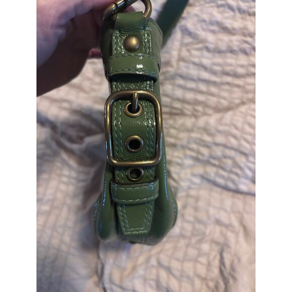 Coach Ergo Patent Leather Pleated Hobo – Apple Green main image 14